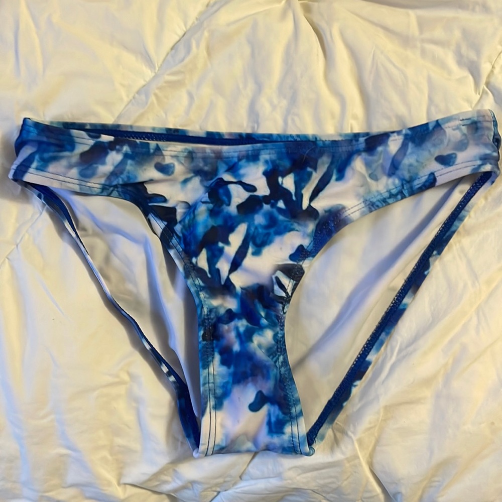 blue tiedye bikini bottoms